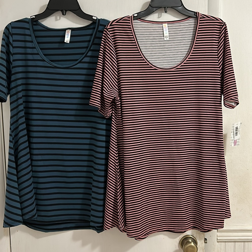 NWT LuLaRoe Perfect T-Top Tunic Stripped T-Shirts. Short sleeve Size Medium